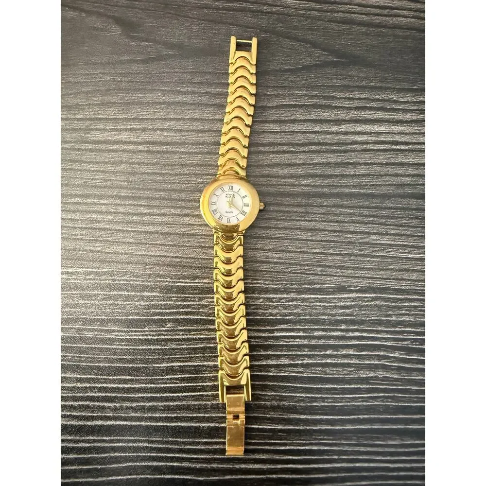 6/$25 Vintage Anne Klein Gold-Tone Quartz Watch- NEEDS BATTERY